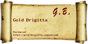 Gold Brigitta névjegykártya